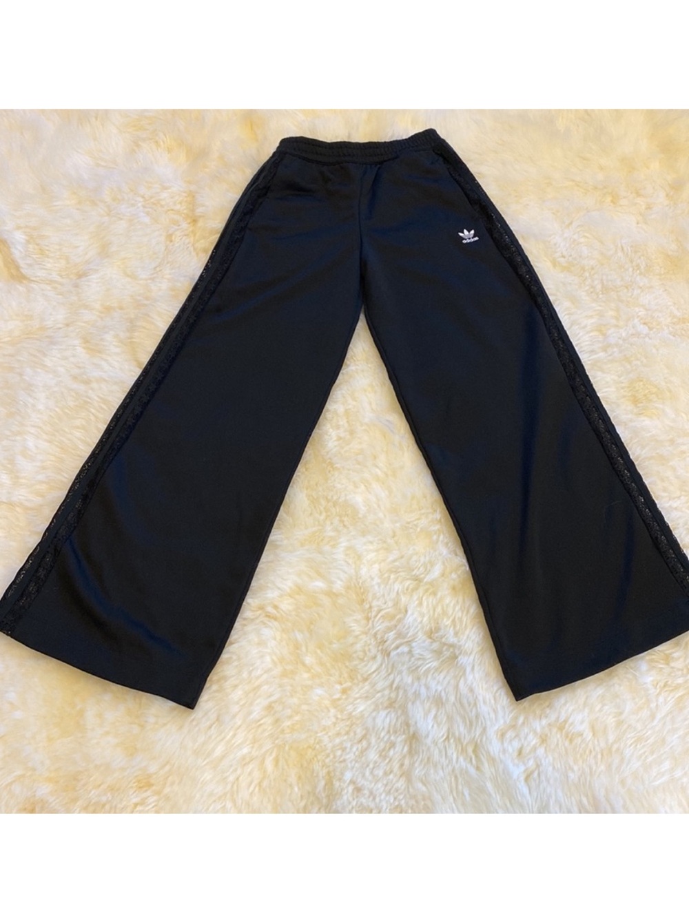 adidas Track Pants with Lace Trim